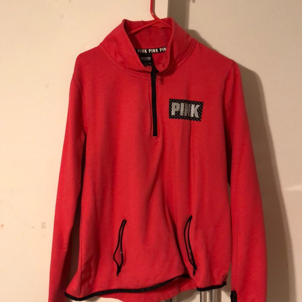 Pink Quarter Zip Sweater